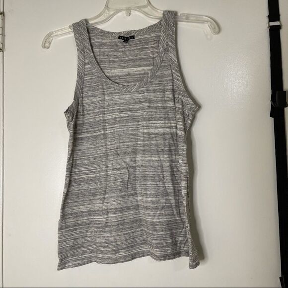 THEORY Heather gray Combo Cotton Tank Top - Picture 2 of 6